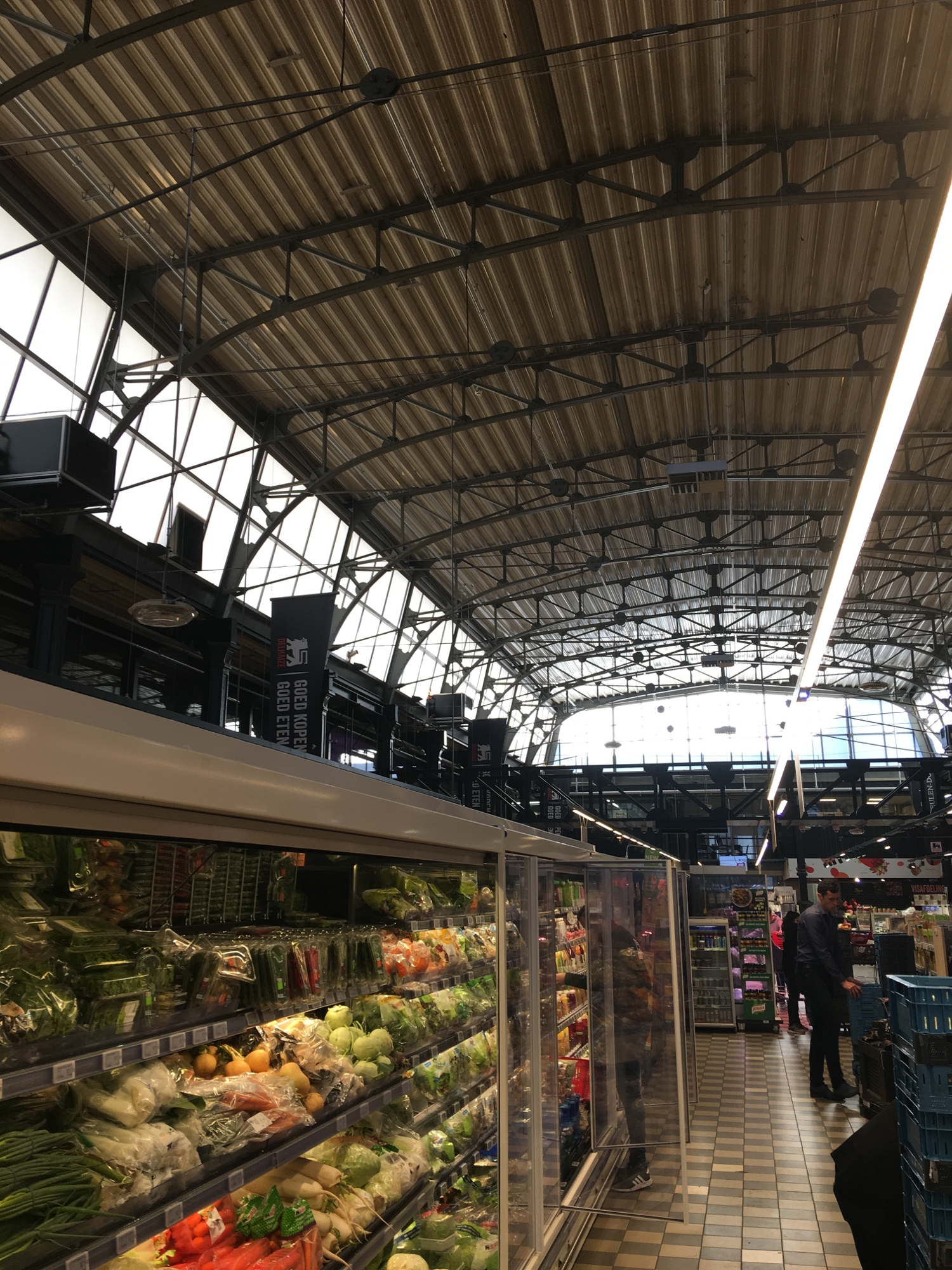 A market inside an art nouveau building